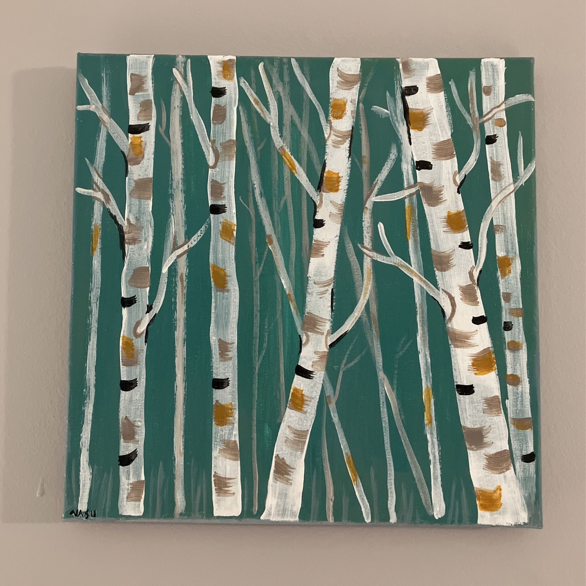 Birch trees (acrylic Painting)