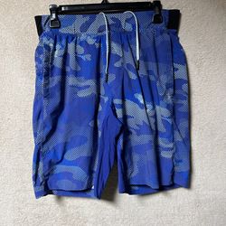 Lululemon THE Shorts Lined 9” Mens Medium Camo Blue