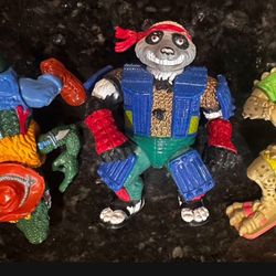 TMNT Ninja Turtles Vintage Lot Of 3
