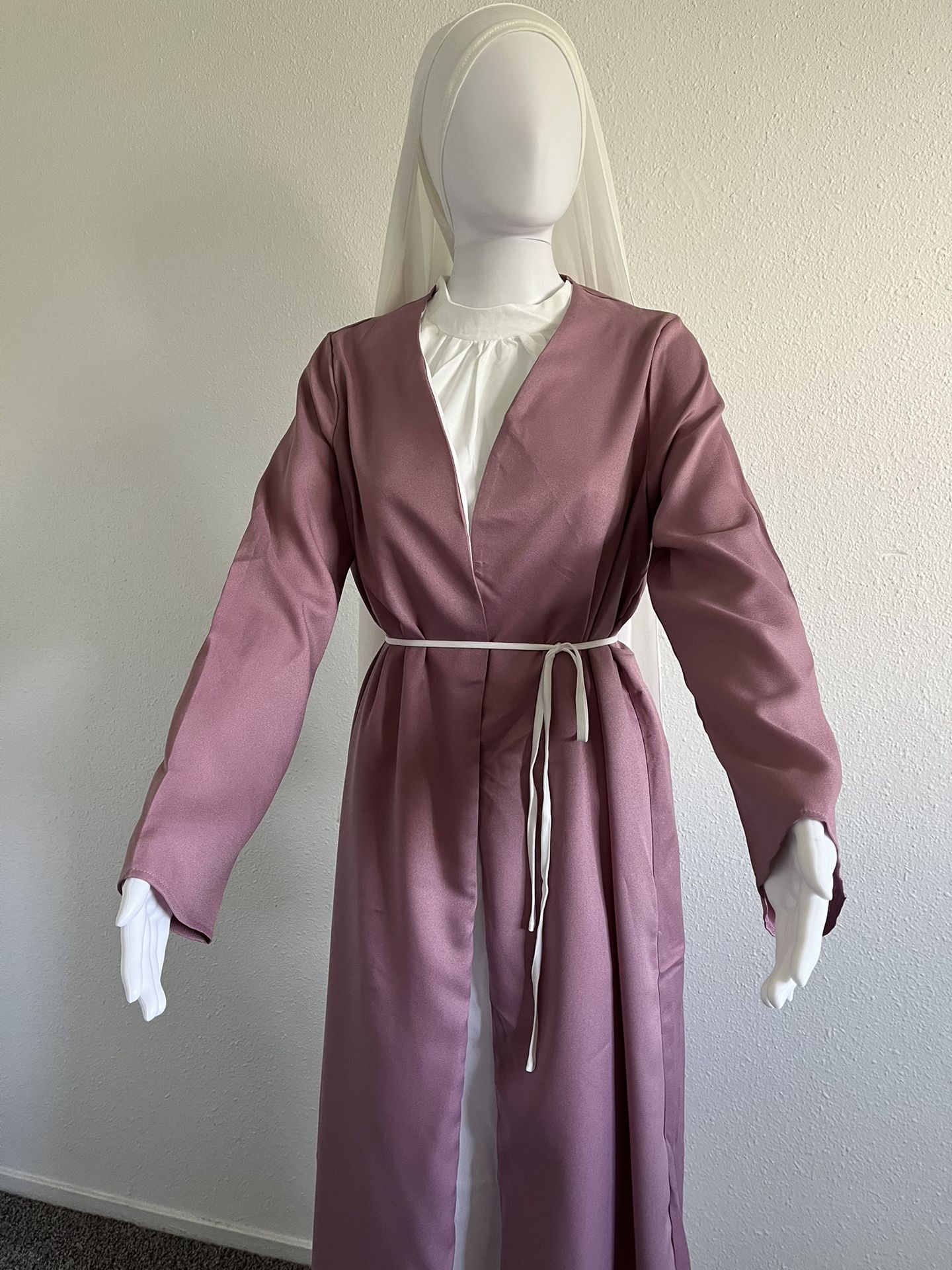 A Beautiful Belted Abaya, Caot And Outerwear