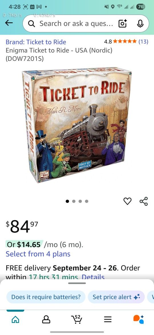 Enigma Ticket to Ride - USA (Nordic) (DOW7201S)