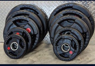 Rubber Weights, Olympic Weights, Barbells, Dumbbells, Smith Machine, Squat Rack.