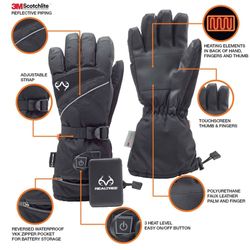 *NEW* Realtree Adult Heated Gloves w/Batteries Size:S/M