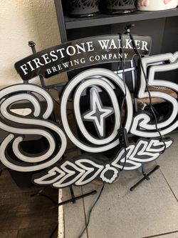 805 beer neon light