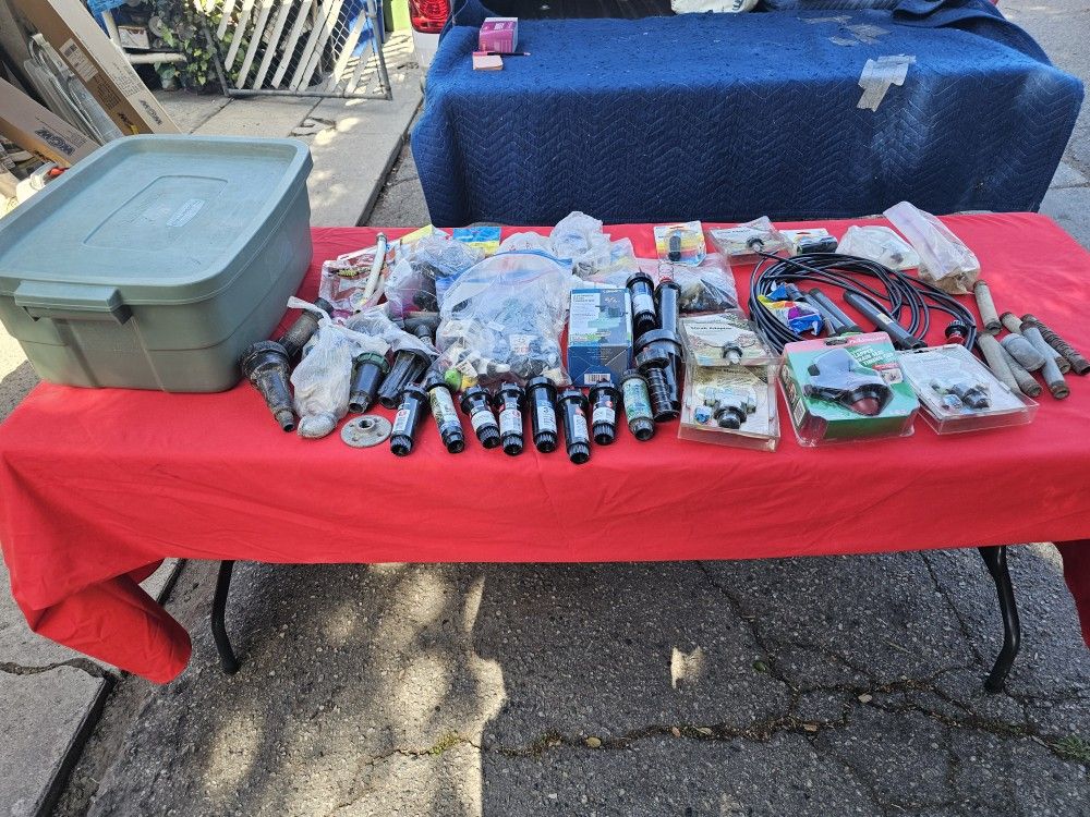 Large Group Of Yard & Garden Sprinkler Supplies & Pop Up Replace Parts ! All One Price ! 