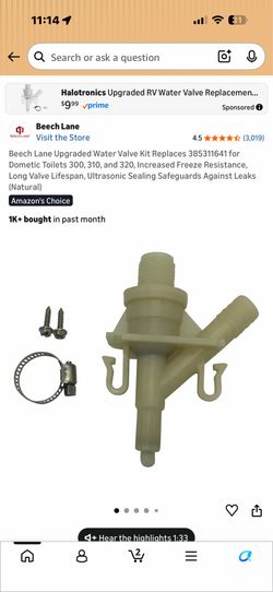 Water valve kit (toilets)