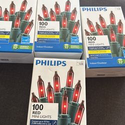 4 Boxes Red Mini Lights 