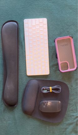 Apple Keyboard & Mouse, OTTERBOX iPhone 12 case