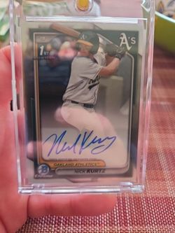2024 Bowman Draft Nick Kurtz Chrome Auto 1st Prospect #CPA-NK Athletics