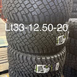 4 New Lt33-12.50-20 Atturo Xt