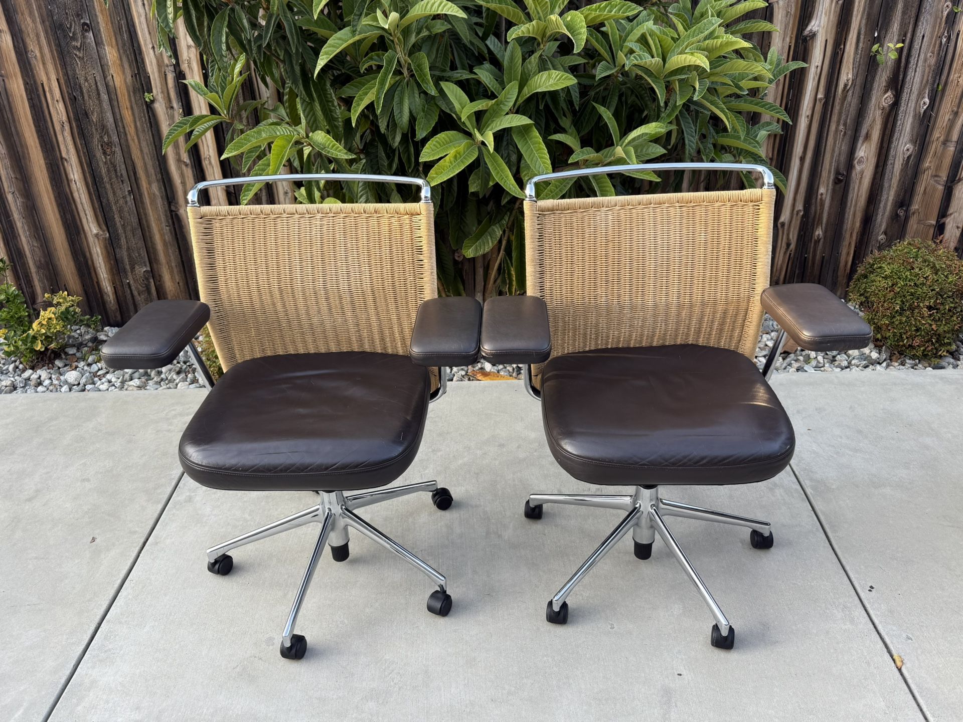Pair Of Vitra AC2 Office Chairs By Antonio Citterio 90s Vintage
