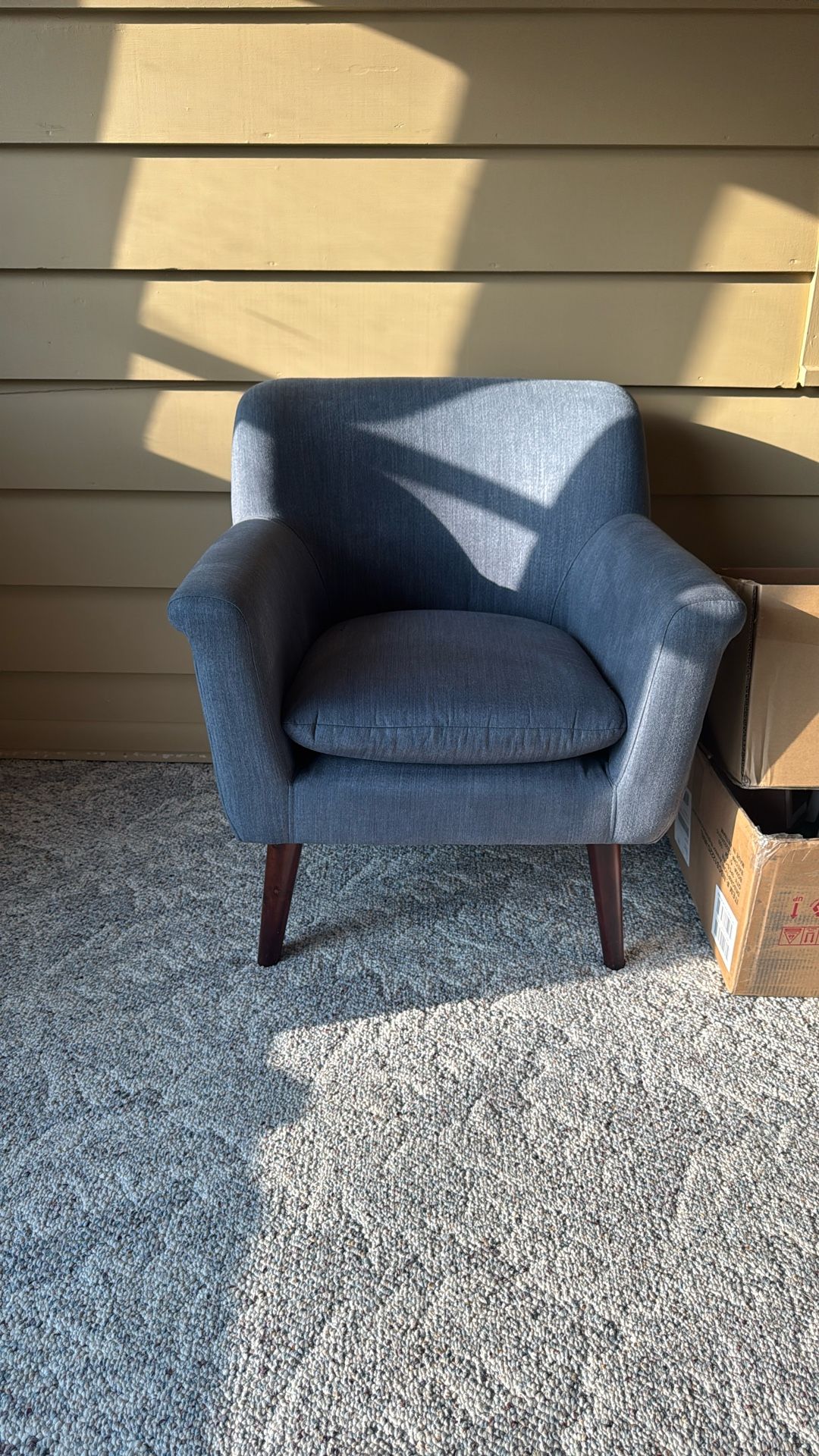 Blue Mid Century Modern Style Chair