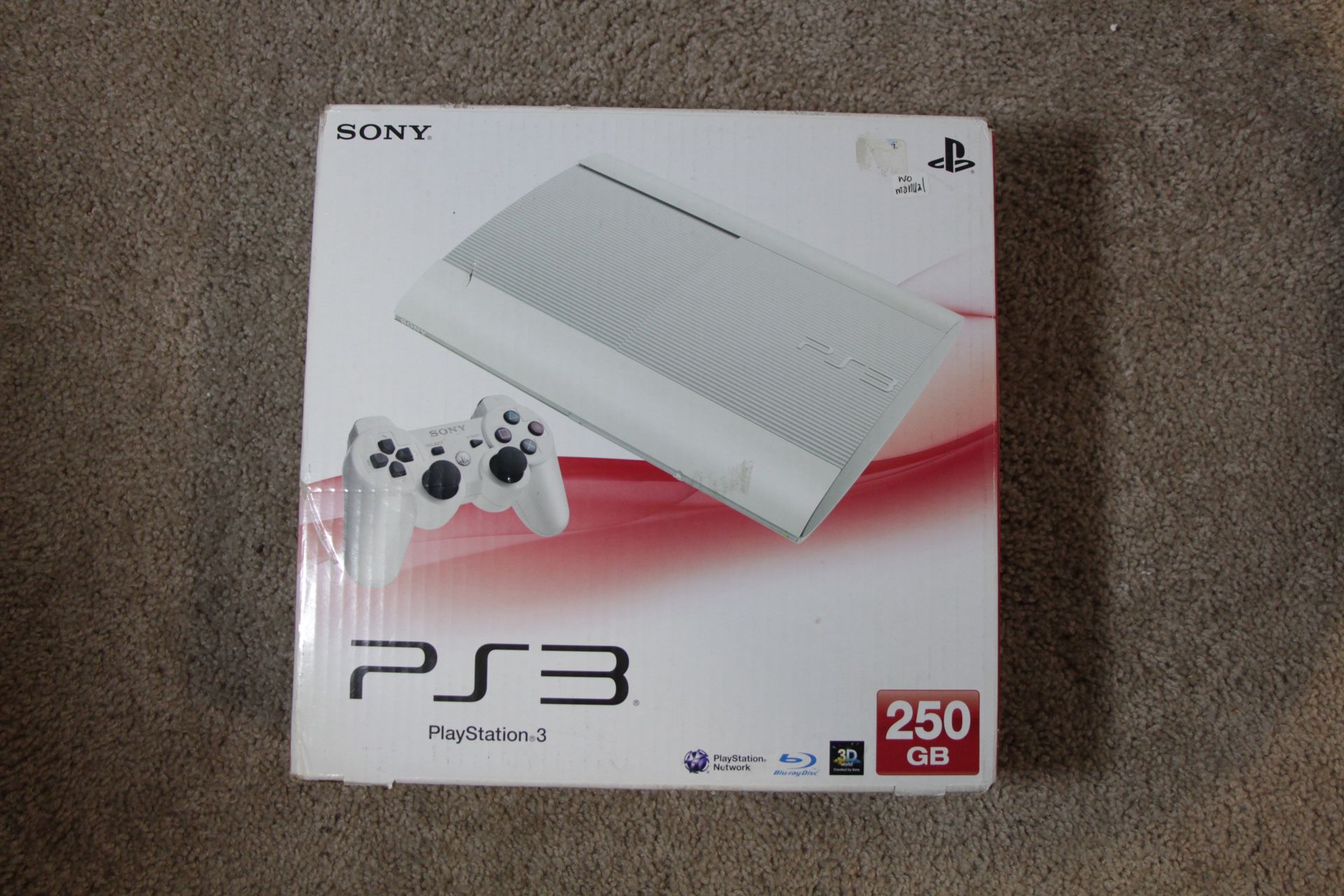 PS3 Classic White 250GB Console (PlayStation Super Slim) Great Condition w/Box and Games 