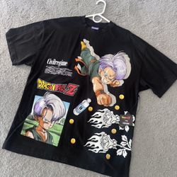 Civil Regime X Dragon Ball Z Trunks Shirt Mens Large Black Anime Graphic Tee New