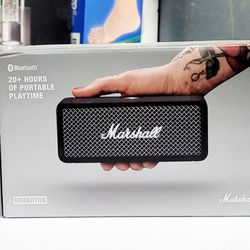 Marshall Emberton White Portable Bluetooth Wireless Speaker - Black NEW