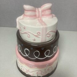 Birthday cake jar with lid 