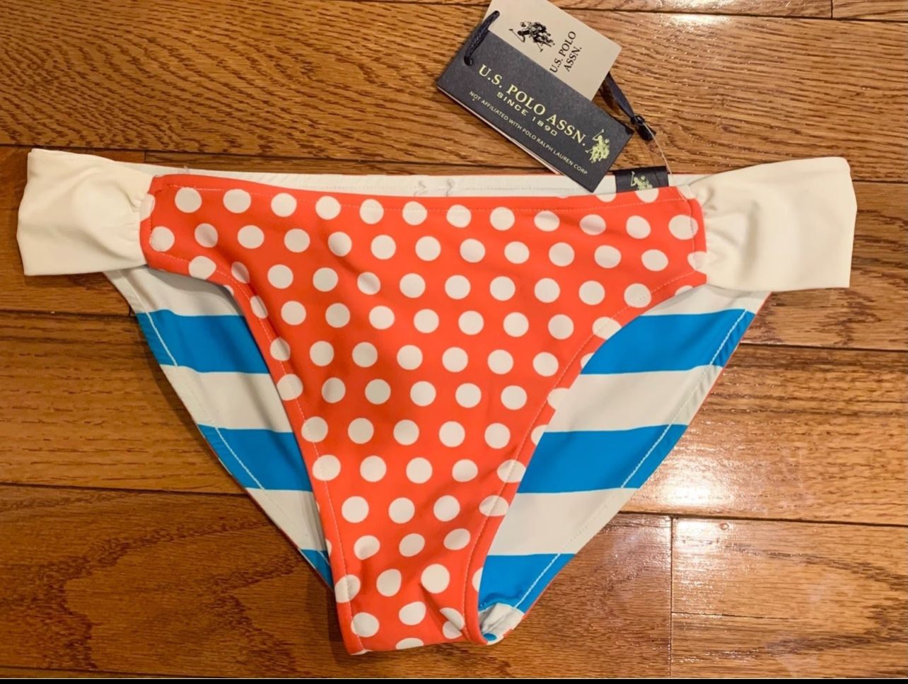 US Polo Assn. NWT Reversible Bikini Bottom size L