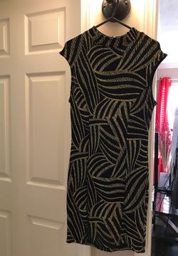 Black with gold dress