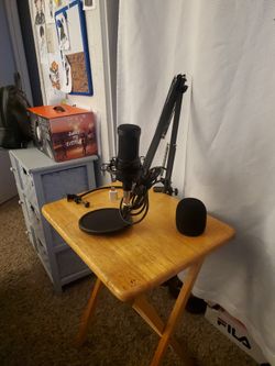 Aokeo Microphone With Boom Arm And Pop Filter