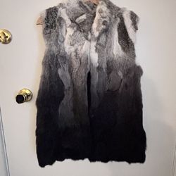 100% Rabbit Fur Vest- W/pockets