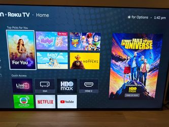 Like new 65 inch ONN tv Roku