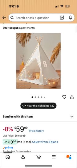 Teepee Kids $40