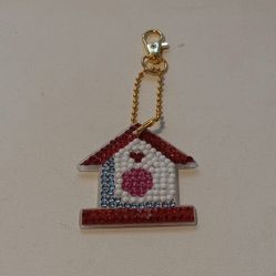 Blingy Bird House Keychain