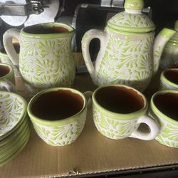 Easter cielito lindo pieces! Teaset and olla para frijoles