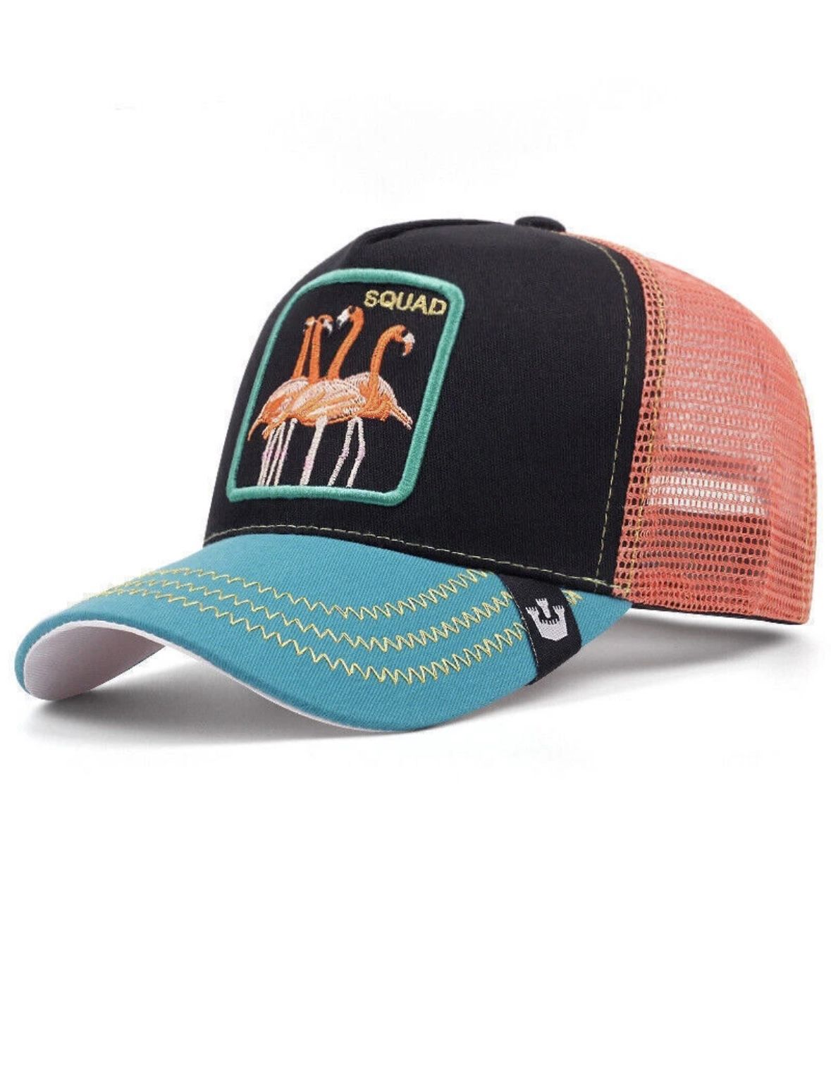 Goorin Bros Animal Farm Trucker Hat Pink Flamingo Squad Patch