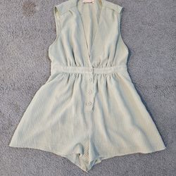 Like New Sage Green Urban Outfitters Romper Size Small