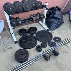 Gym Weights + 3 Bars ! Selling All Not Separatly 