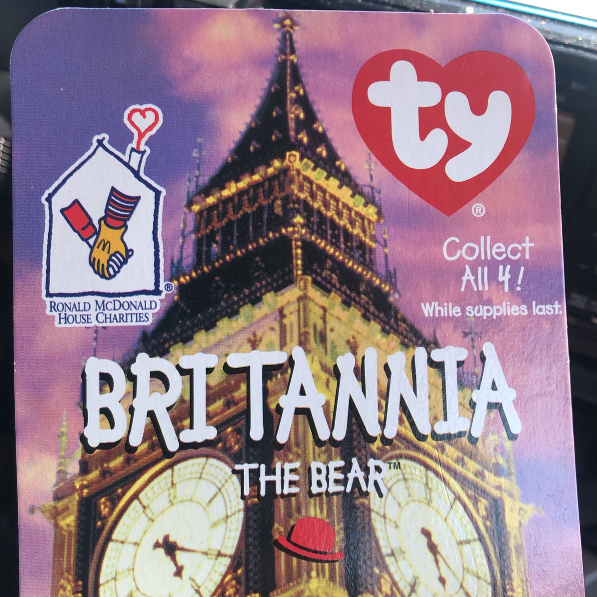 Ty Britannia bear Collectable 1997