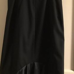 SINCLAIRE 10 Solid Black Stretch Wool PALOMA Ruffle Pencil Skirt Size 4 $245