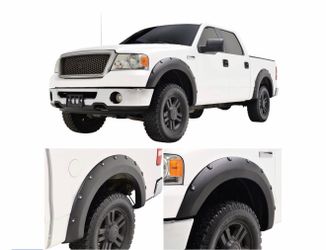 Ford f150 04-08 EAG Fender Flares 4pcs Set Matte Black Boss Pocket Rivet Style (Exclude Flareside/Stepside Bed)