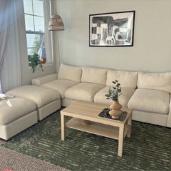 Cream Sectional ( Delivery Available )