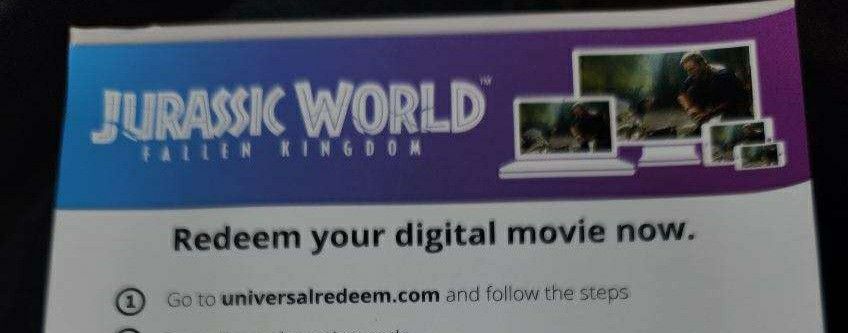 Jurassic World Fallen Kingdom Digital Copy