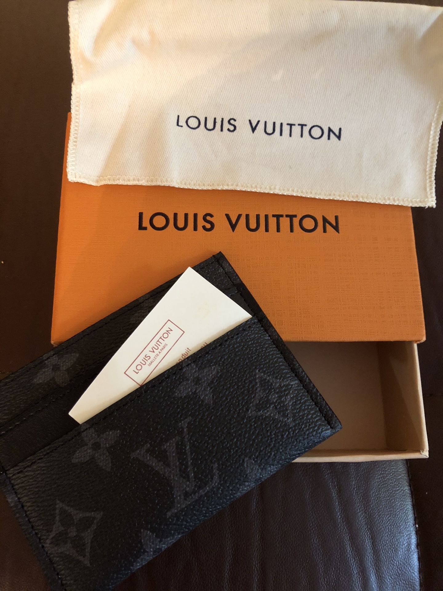 Louis Vuitton Card Holder pouch Eclipse Monogram New Unisex