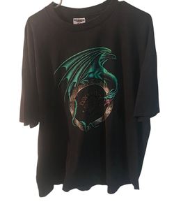 Vintage Renaissance Faire T Shirt Men's 2XL  Medieval Art Dragon 90s