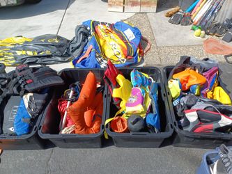 Life Vests Tow ropes Tubes etc.