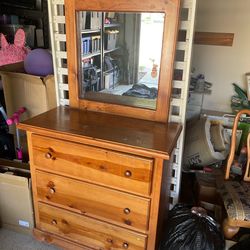 Dresser with mirror