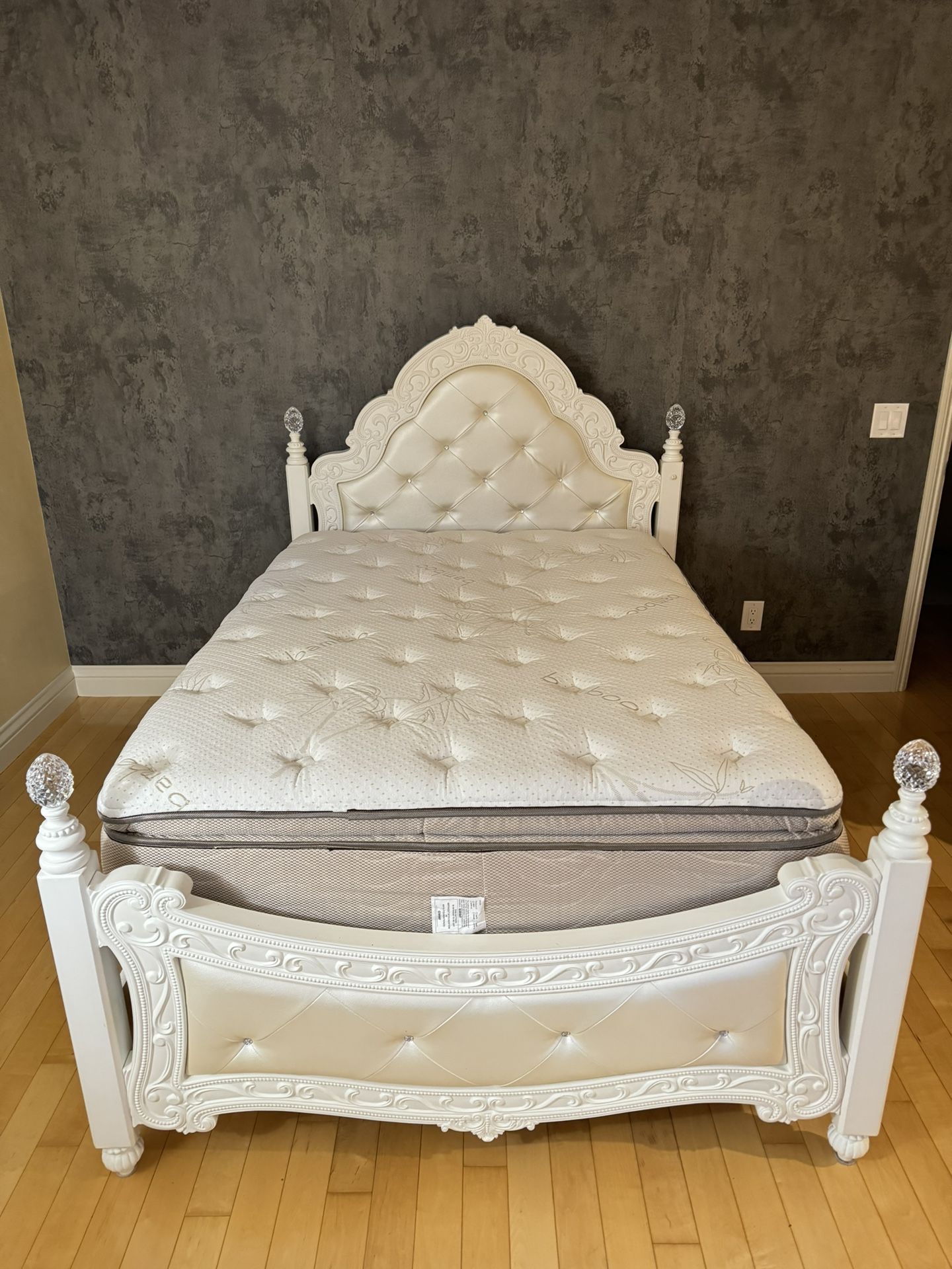 Bed Frame Set W/ Desk & 2 Nightstands