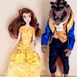 Disney Store Beauty And The Beast Disney Classic Beast & Belle Doll Set