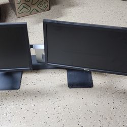 Dell Dual 21" Monitors - Work Great - Comes With Cables