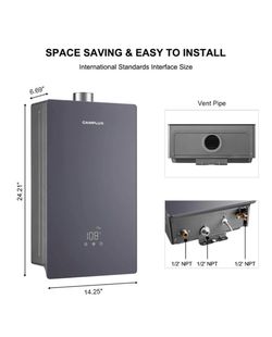 CAMPLUX 4.22 GPM INDOOR TANKLESS HOT WATER HEATER *Perfect for tiny home or RV!*