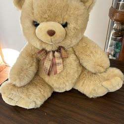 Cuddle Wit 24” Golden Brown Soft Teddy Bear With Gold Light Brown Bow Like Now