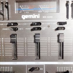 Gemini MX-6200 Stereo Mixer with Echo and Equalizer