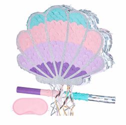 Wernnsai Mermaid Seashell Piñata - Pink Shellfish