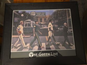 Framed Boston Celtics "The Green Line"