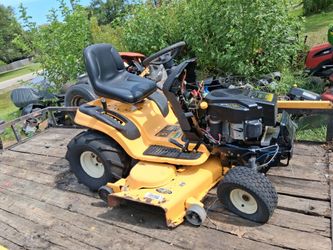 50" Cub cadet riding lawnmower for parts good motor trans deck prices listed below