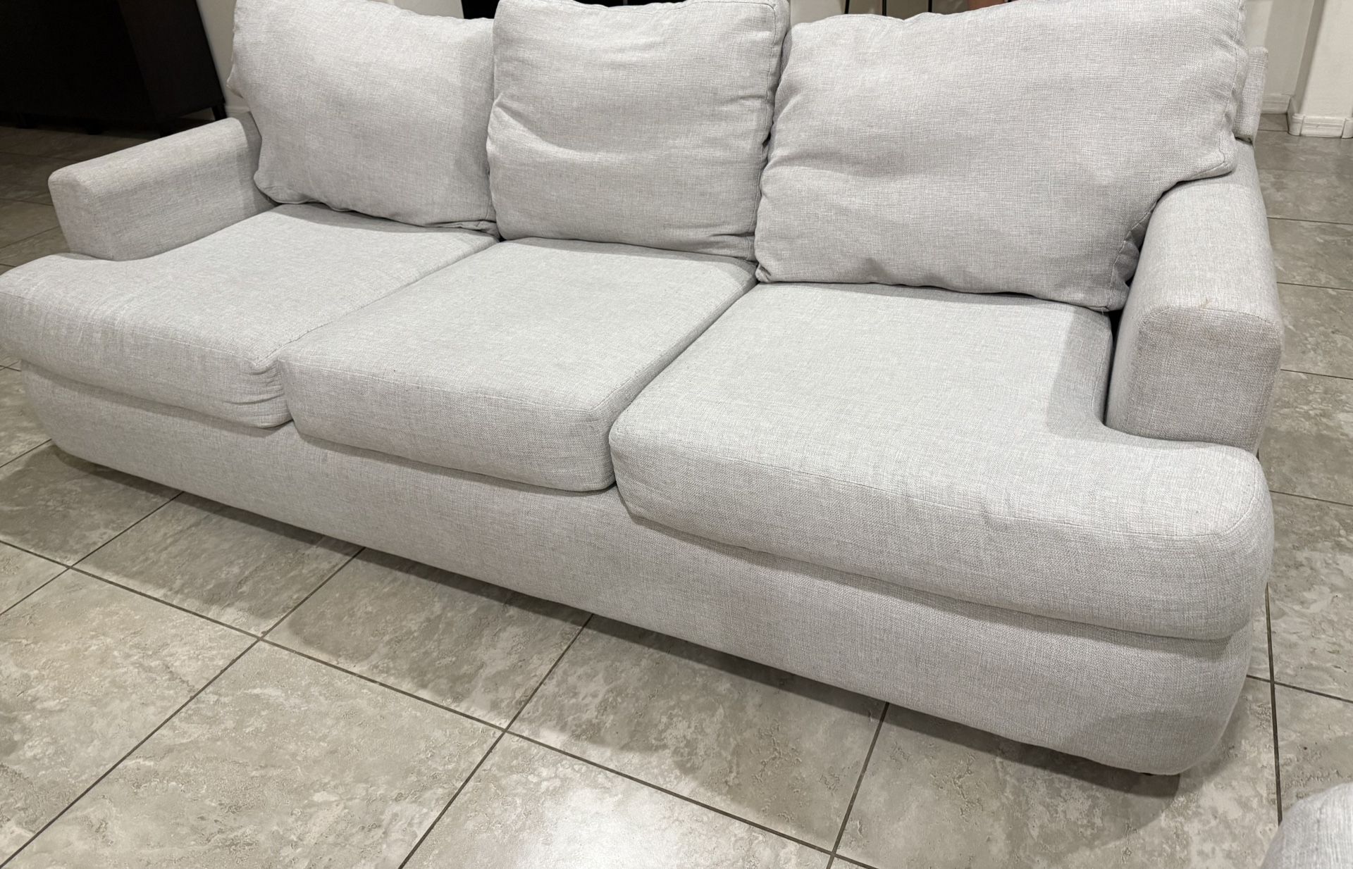 2 Emilio 90” Recessed Arm Sofas